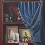 Allegorie, 90 x 75 cm, olieverf op linnen. Niet te koop