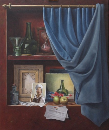 Allegorie, 90 x 75 cm, olieverf op linnen