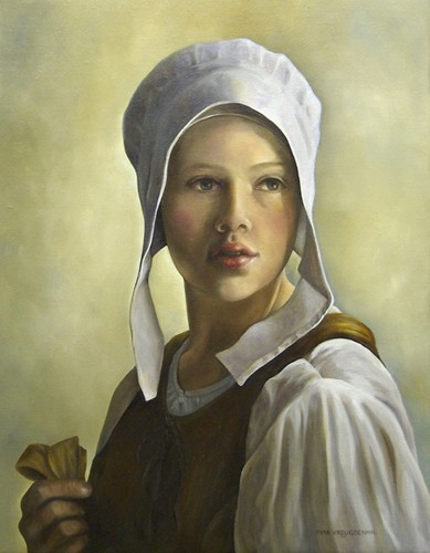 Portret van Griet, 45 x 35 cm, olieverf op linnen